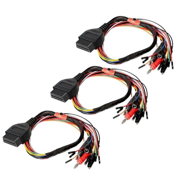 3X Car MPPS V18 Version V18.12.3.8 Breakout Tricore Cable ECU Programming Multi-Connector OBD 16PIN Bench Pinout Cable,3 x OBD Cable,Black