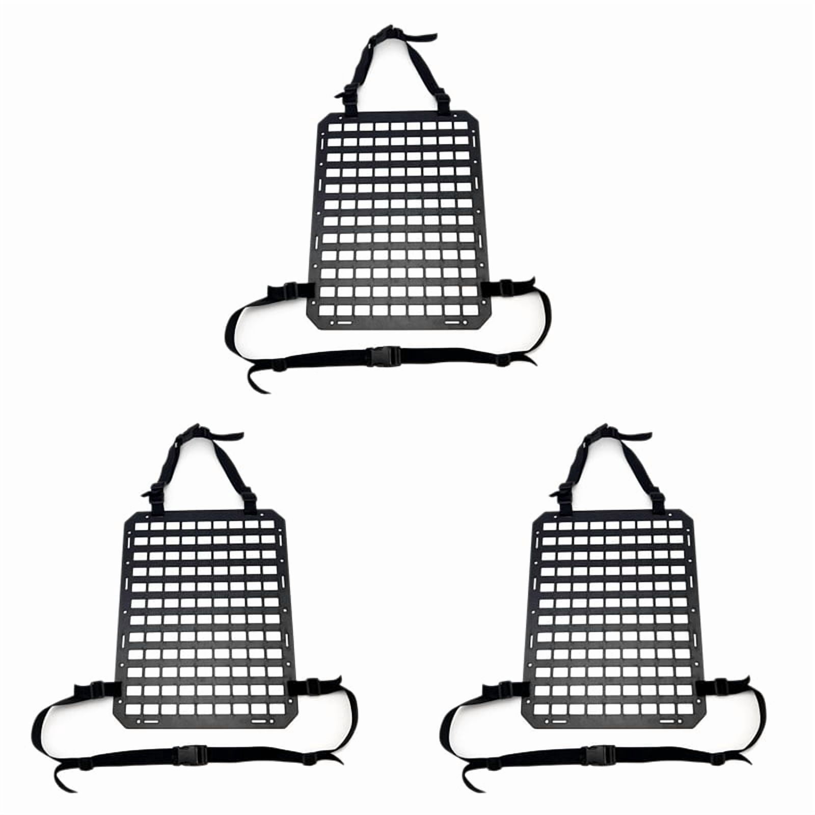 3X Car Seat Back Molle Panel, Molle Panel Organizer for Car, SUV Truck, Equipment Modular for  Pouch Tool Accessories
