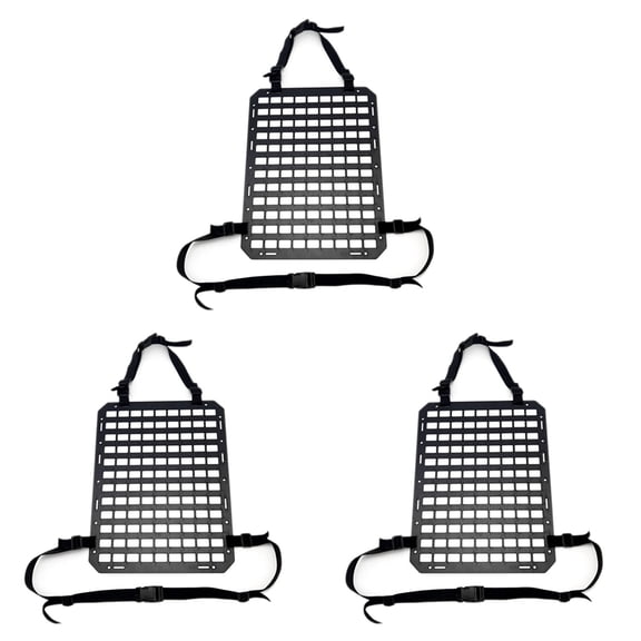 3X Car Seat Back Molle Panel, Molle Panel Organizer for Car, SUV Truck, Equipment Modular for  Pouch Tool Accessories