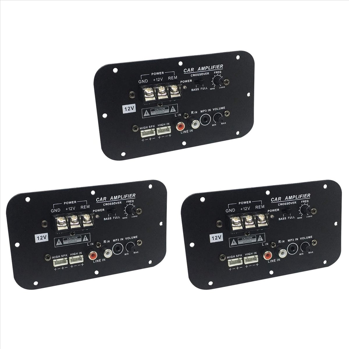 3X Car Subwoofer Amplifier Board, 500W Subwoofer High Power HiFi Bass Amplifier Board DC 12V,3 x Bass Car Power Amplifier Board