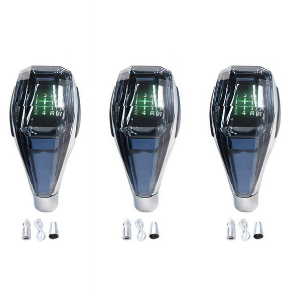 3X Car Universal LED Crystal Handles Manual Transmission Gear Shift Knob Lever Stick for