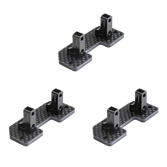 3X Carbon Fiber Servo Mount Axle Up Servo Fixed Bracket for Axial SCX10 SCX10 II 90046 1/10 RC Crawler Car Upgrade Parts