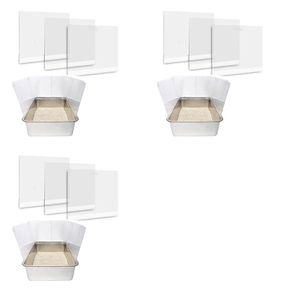 3X Cat Litter Box Pee , High Sided Litter Box Splash Guard, Seamless Urine Leakage Enclosure