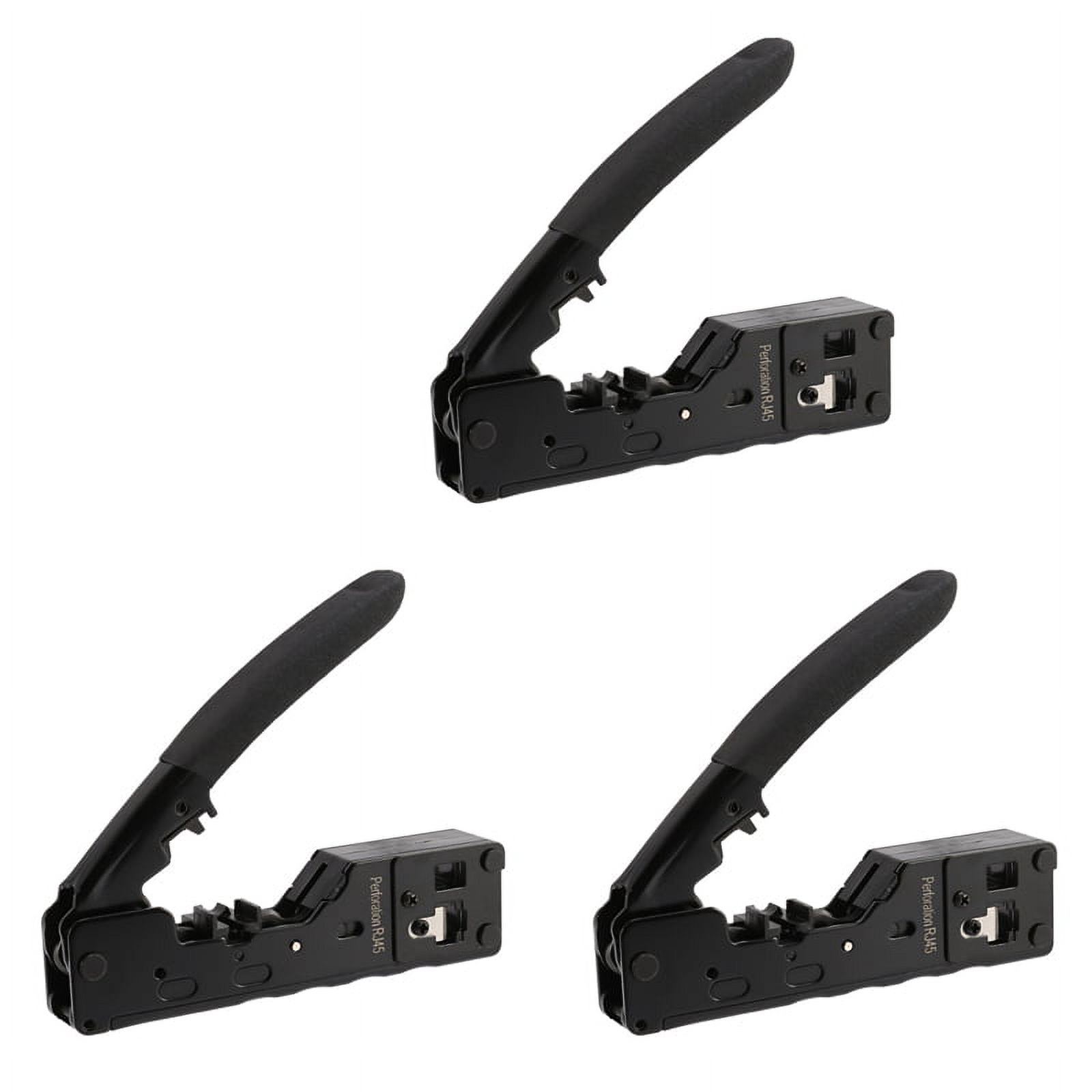 3X Cat5 Cat6 Cat7 Pass Through Crimper for RJ45 RJ12 RJ11 Network