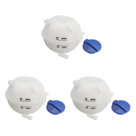 3X Ccoolant Expansion Tank + Cap for GOLF MK2 MK3 Saloon 1H0121407A 357121407A