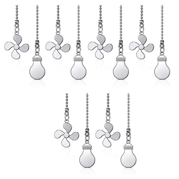 3X Ceiling Fan Pull Chain Fan Extension Chain Fan Chain Pulls Decorative 12 Inch Ceiling Fan Chain Extender Ornament D