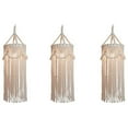 thumbnail image 1 of 3X Chandelier Boho Decor Hand-Woven Charm Macrame Wall Hanging Home Bunk Home Decoration Lamp Shade Mandala, 1 of 7