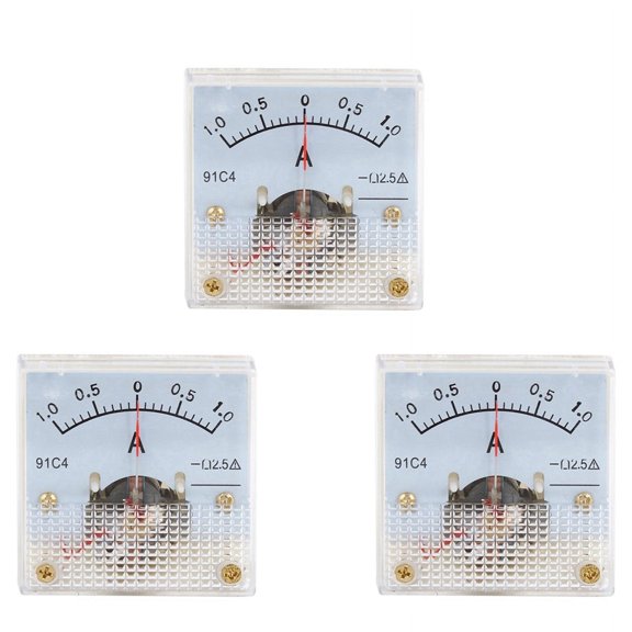 3X Class 2.5 Accuracy DC 0-1 A Ampere Analog Meter Ammeter 91C4