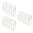 thumbnail image 1 of 3X Clear Acrylic Remote Control Holder Wall Mount Media Organizer Storage Box (Three Compartments), 1 of 8