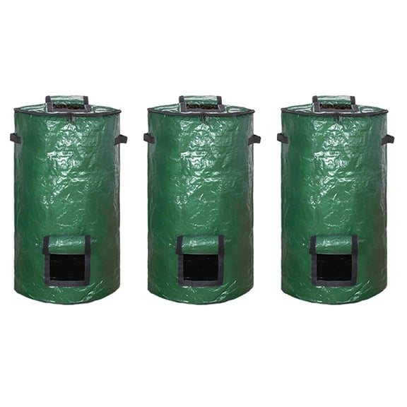 3X Compost Bin Bag, Fermentation Sealable Compost Bucket Garden Leaf Waste Compost Bag