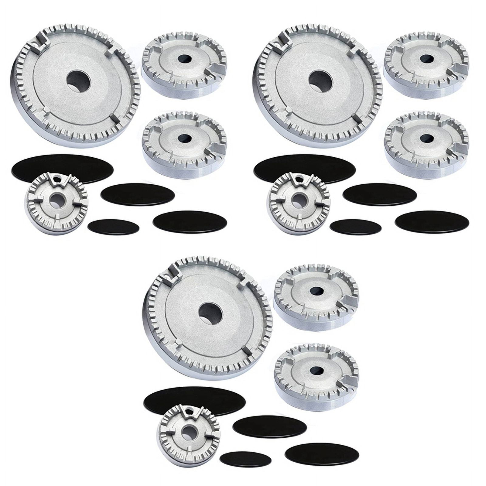 3X Cooker Hat Set Stove Lid Upgraded, Oven Hob Burner Crown Flame Cap