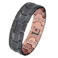 thumbnail image 1 of 3X Copper Bracelet for Men Triple Ultra Strength Magnets with Adjustable Sizing Tool Pure Copper Magnetic Bracelet & Ring Set, 1 of 9