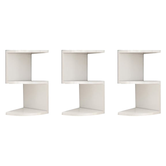 3X Corner Shelf Corner Punching-Free Corner Bookshelf Kitchen Triangle Cabinet Storage Rack