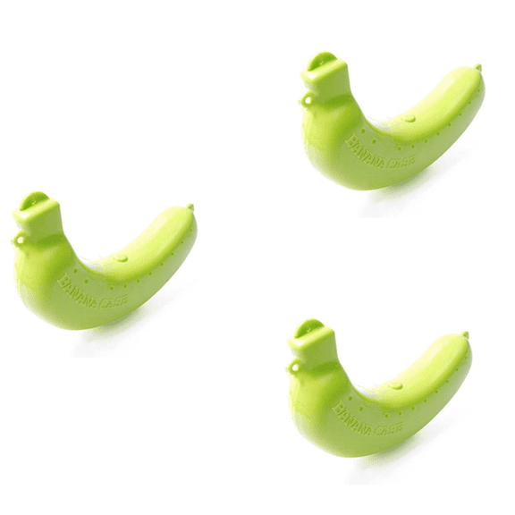 3X Cute Fruit Banana Protector Box Holder Case Lunch Container Storage Banana Case Kitchen Tools Plastic