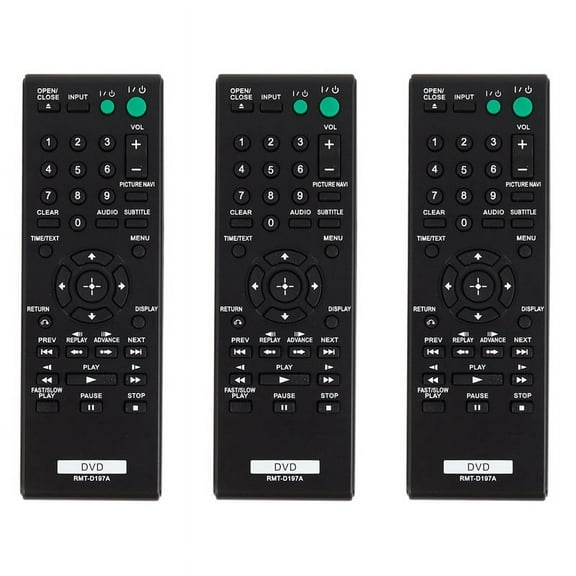 3X -D197A Smart Remote Control for Dvd -Sr210 -Sr210P -Sr510H -Sr510