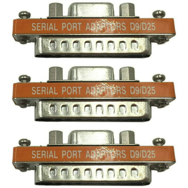 3X DB9 Female to DB25 Male Mini Serial Port Cable Adapter Gender