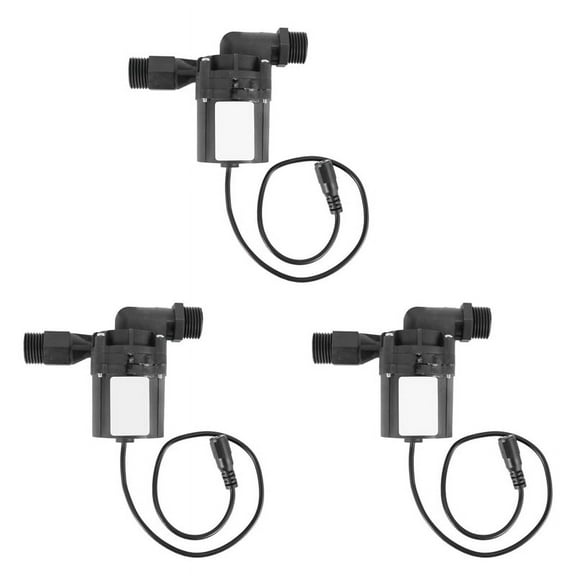 3X DC 12V 18W Brewing Homebrew Pump Circulation Brushless Beer Pumps,3 x Beer Pumps,Black