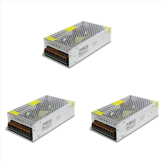 3X DC 12V 20A 240W Power Supply Transformer Switch AC 110V / 220V to DC 12V 20Amp Switching Adapter Converter LED(20A),3 x 12V 20A Power Supply