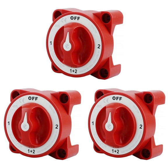 3X DC 32V 350A Battery Switch 4-Position  Marine Boat Battery  Switch Disconnect for Marine Boat