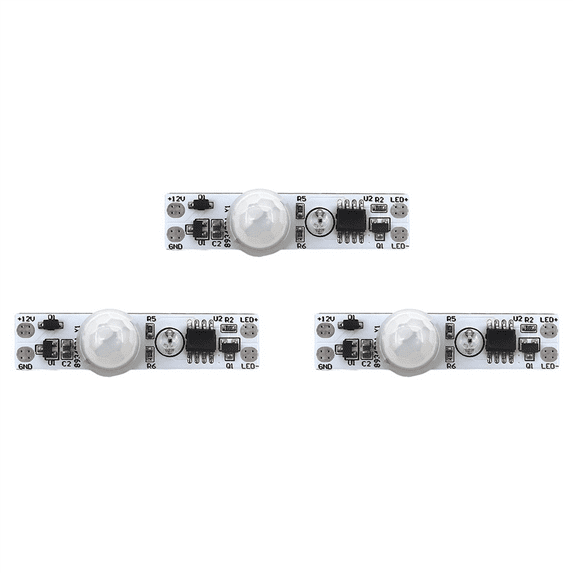 3X DC 5-24V 12V PIR Motion Sensor Switch Module Human Movement Sensor Detector Controller Switch Module,3 x Module,Random
