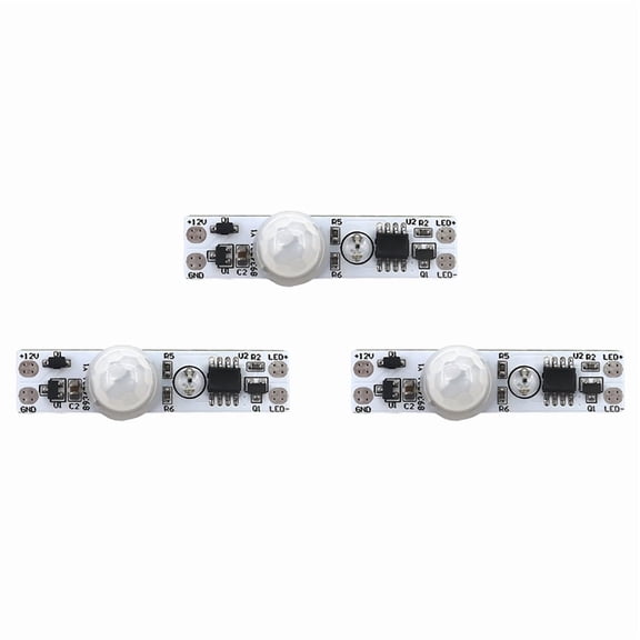 3X DC 5-24V 12V PIR Motion Sensor Switch Module Human Movement Sensor Detector Controller Switch Module