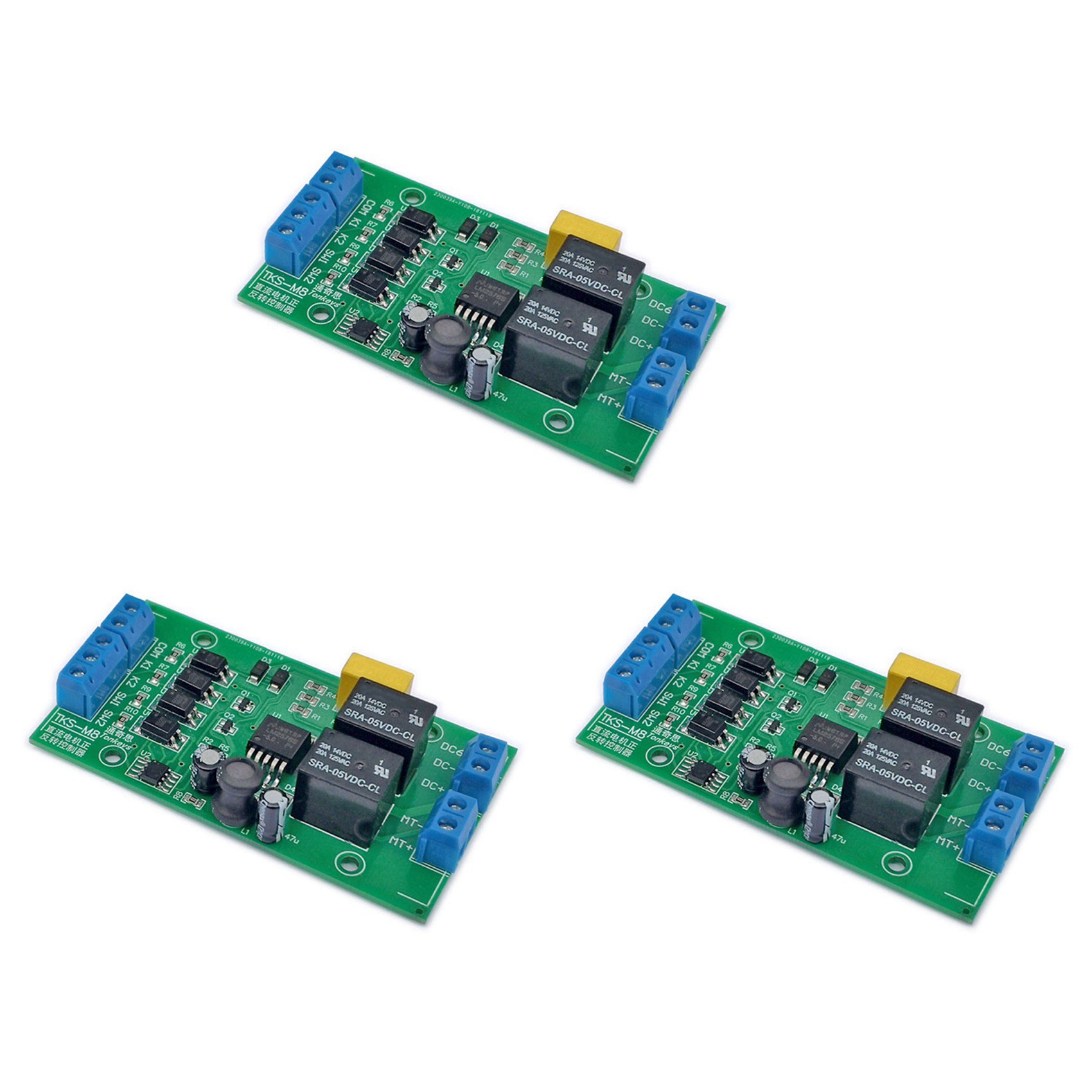 3X DC 6V 12V 24V Motor Forward and Reverse Controller 20A High Current