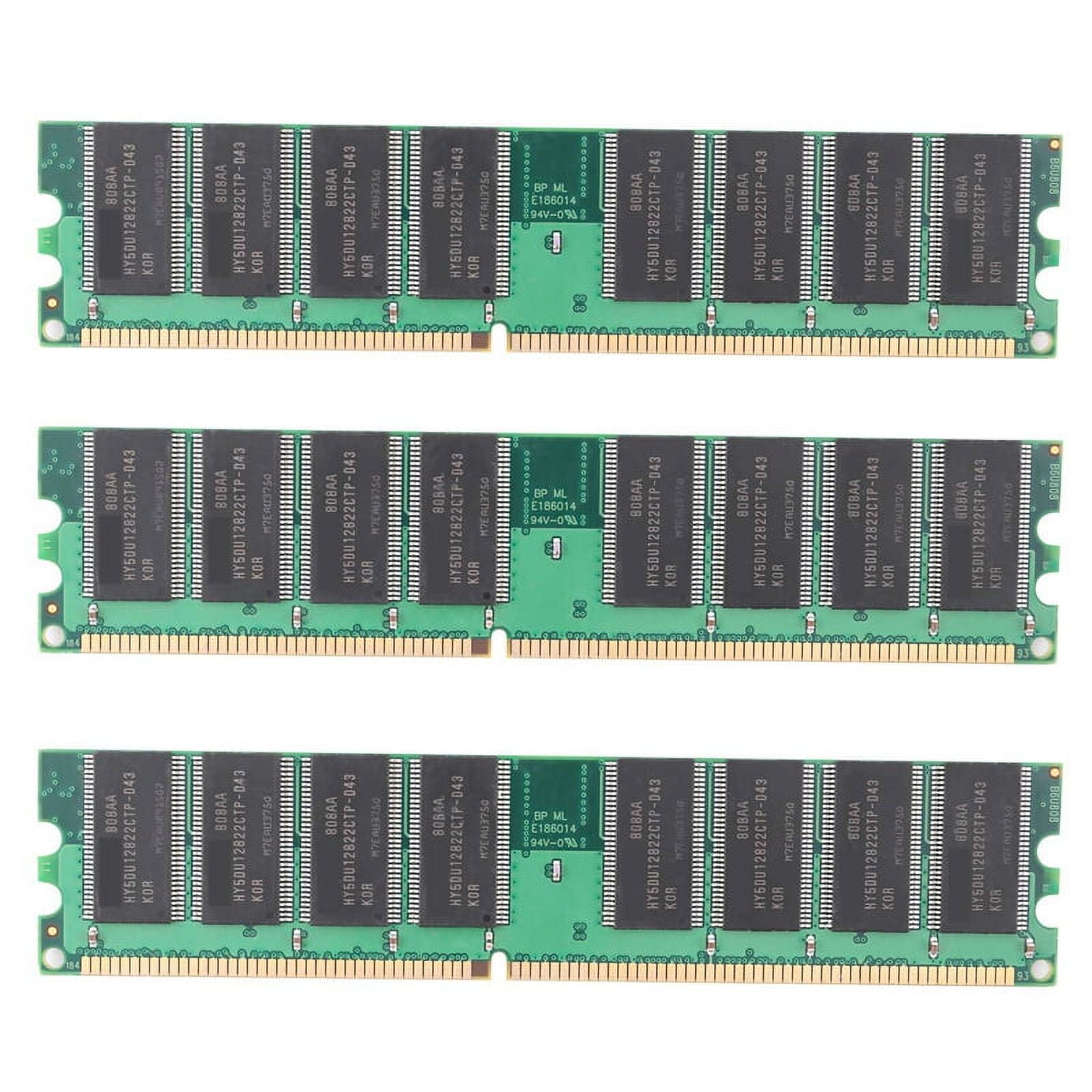 3X DDR 1GB PC Memory Ram DDR1 Desktop PC3200 400MHz 184 Pin Non-ECC Computer Memoria Module,3 x DDR 1GB PC Memory Ram,Green