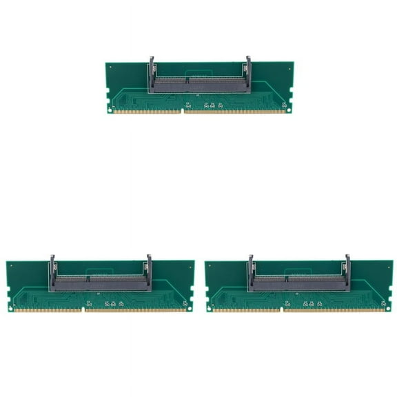 3X DDR3 Laptop SO-DIMM to Desktop DIMM Memory RAM Connector Adapter DDR3 Adapter of Laptop Internal Memory Desktop RAM,3 x Connector Adapter,Green