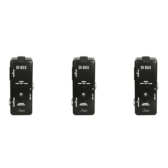 3X DI BOX LEF-331 Micro-DI with Cab Sim and Gain Guitar Effect Pedal True Bypass