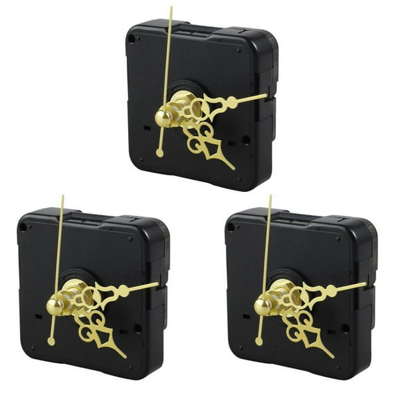 3X DIY Clock Metal Texture Wall Clock Retro Wall Clock Movement Accessories