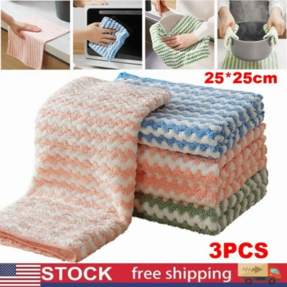 3X Dish Cloths For Kitchen Washing Dishes, Super Absorbent Dish Rags Dish Towels