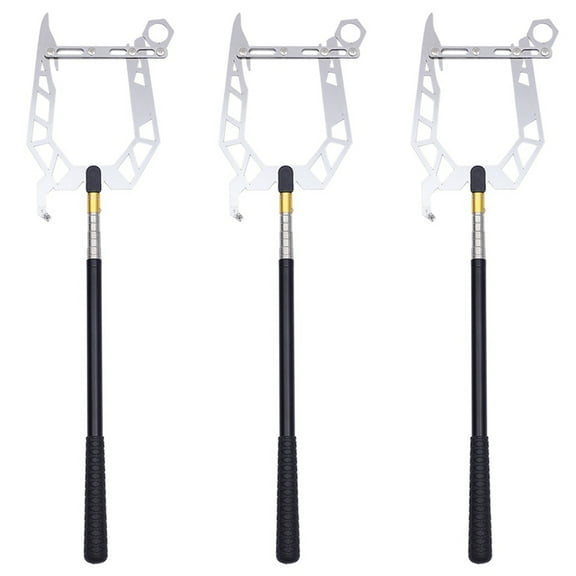 3X Dock Hook Multi-Purpose Telescoping Boat Hook Long Distance Threader Mooring Rope Cable Wire Guider Fishing Rod Tool