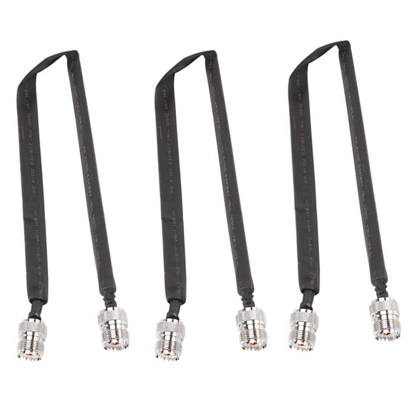 3X Door/Window Pass Through Flat RF Coaxial Cable SO239 UHF Female to UHF Female 50 Ohm RF Coax