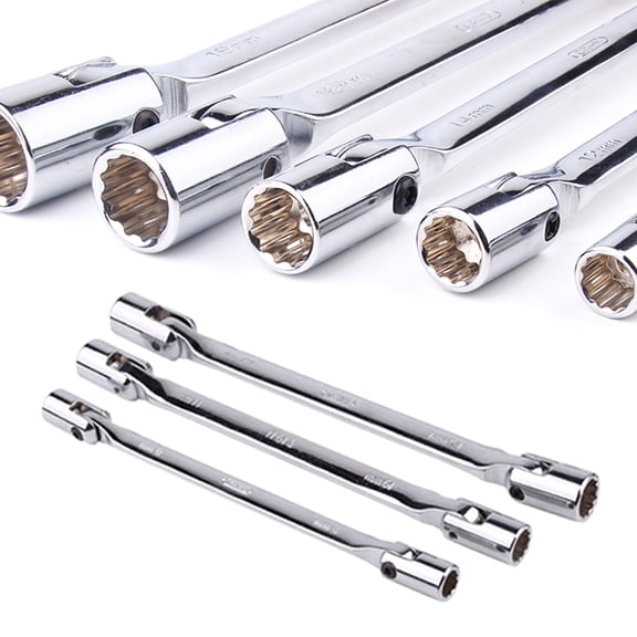 3X Double-Ended 12 Point Head Flexible Socket Wrench Ratcheting Tool For Automotive Maintenance Home Improvement