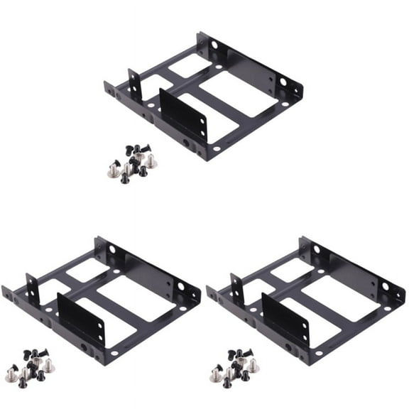 3X Double Layer SSD Metal Frame 2.5 to 3.5 Internal Mounting Computer SSD Hard Drive Converter Adapter Bracket