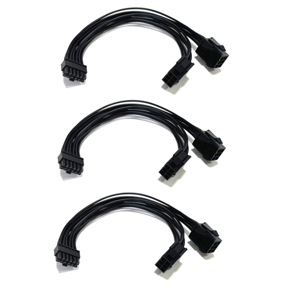 3X Dual 6Pin to Mini 12Pin GPU Video Card Power Cable for RTX30 Series 3070 3080 3090, 7.8-Inch(20cm)