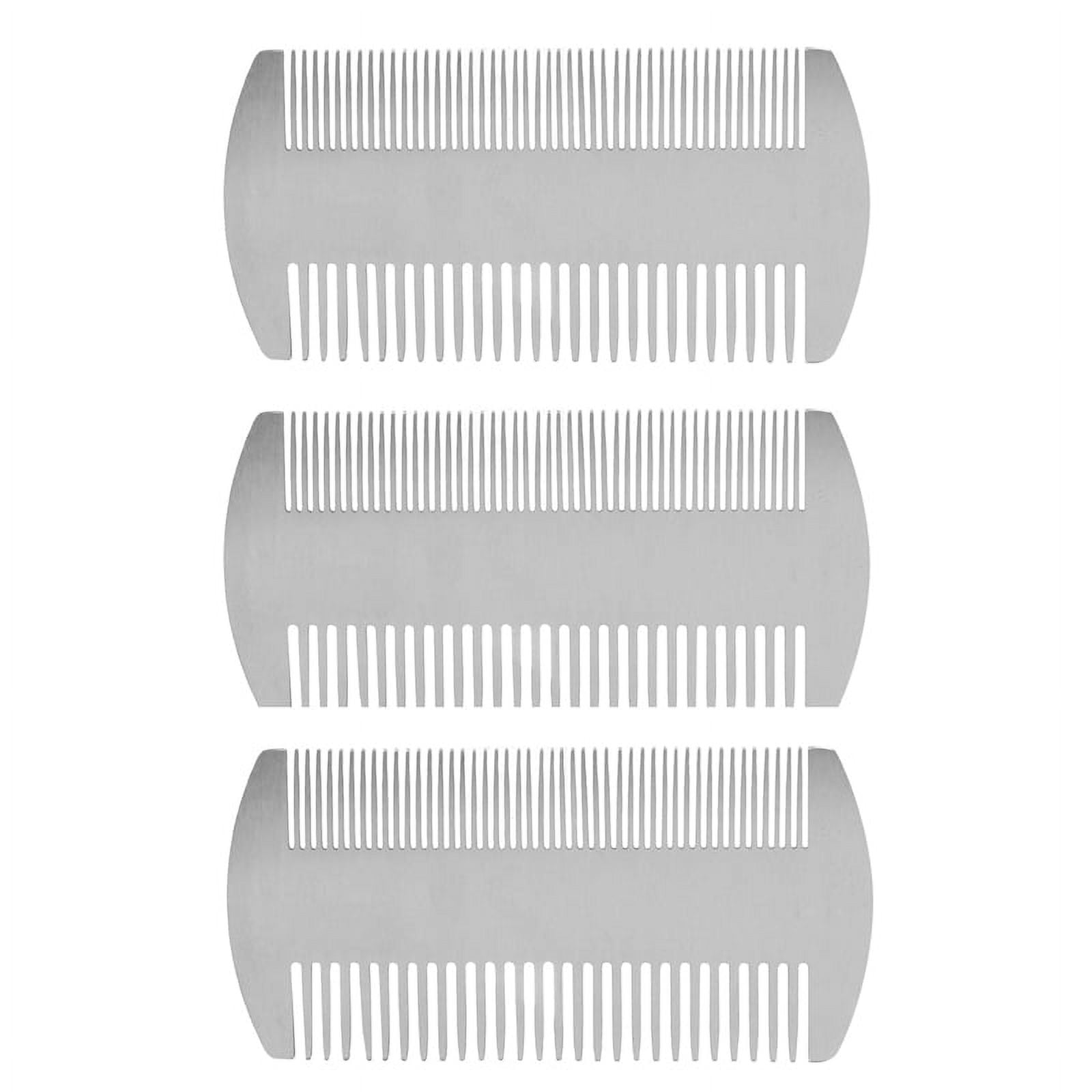 3X Dual Action Stainless Steel Credit Card Size Comb Wallet Comb Pocket