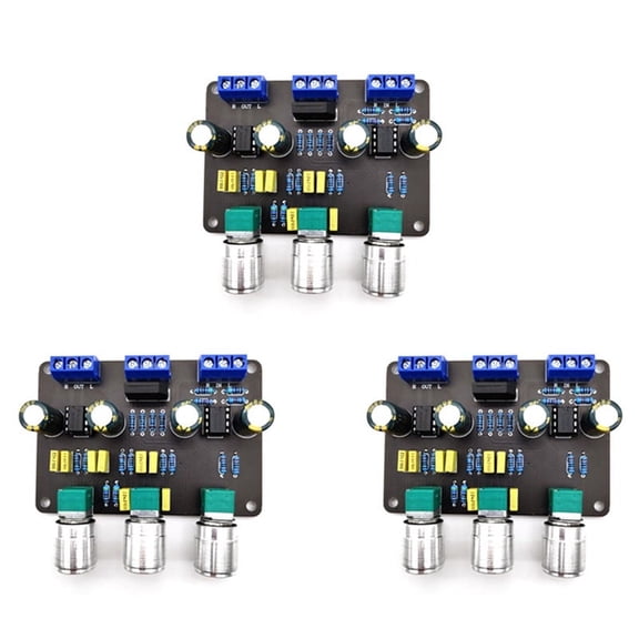 3X Dual NE5532 Tone Stereo Preamplifier Board Audio HiFi Amprifier Equalizer Preamp Treble Tone Control Pre