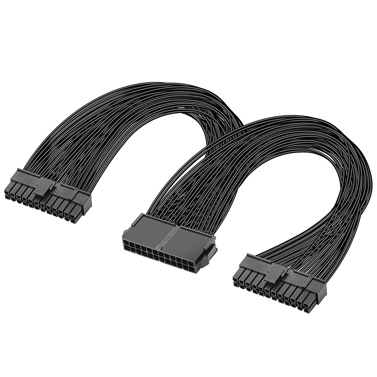 3X Dual PSU Power Supply 24-Pin ATX Motherboard Splitter Cable,24Pin(20 ...