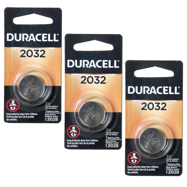 3X Duracell DL2032 3V Lithium Coin Battery BR2332 SB-T15 2032 L14 L2032  LF1/2V 
