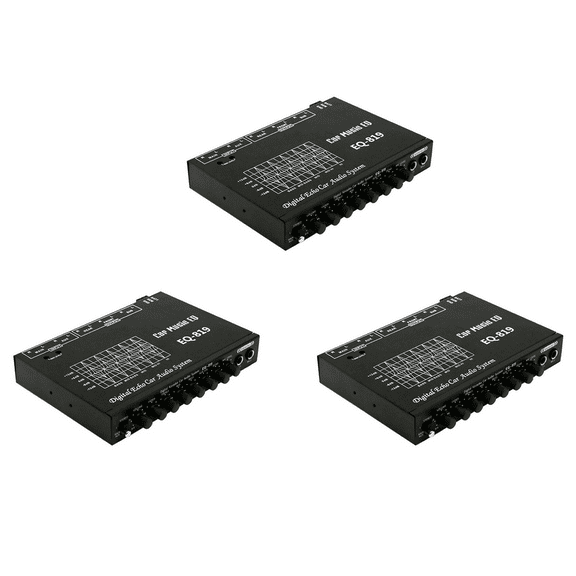 3X EQ-819 Car Equalizer Multifunctional Car Audio EQ Tuning Crossover Amplifier Parametric Equalizer Car Audio Equalizer