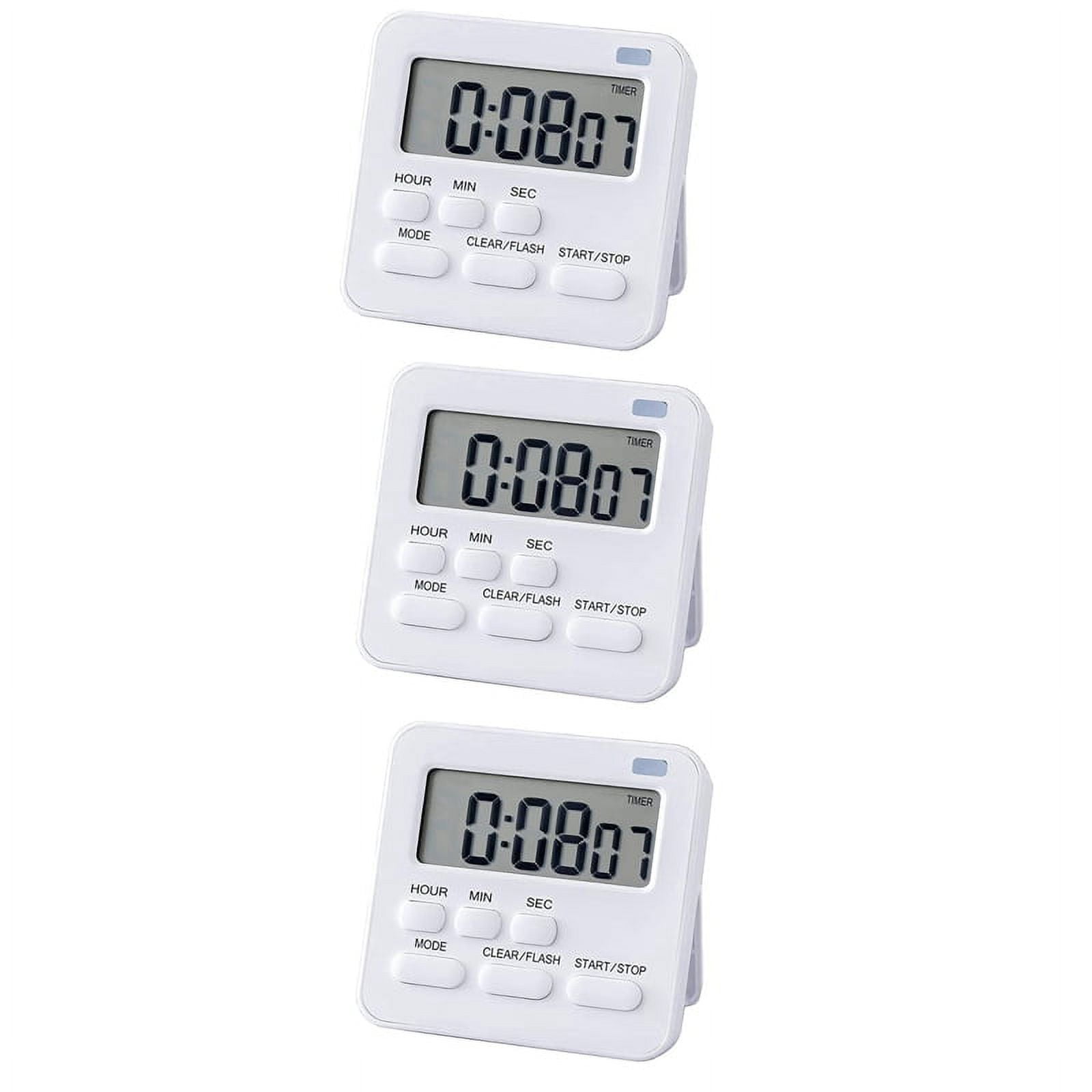 3X ,Egg Timer with Clock,Digital Timer Stopwatch
