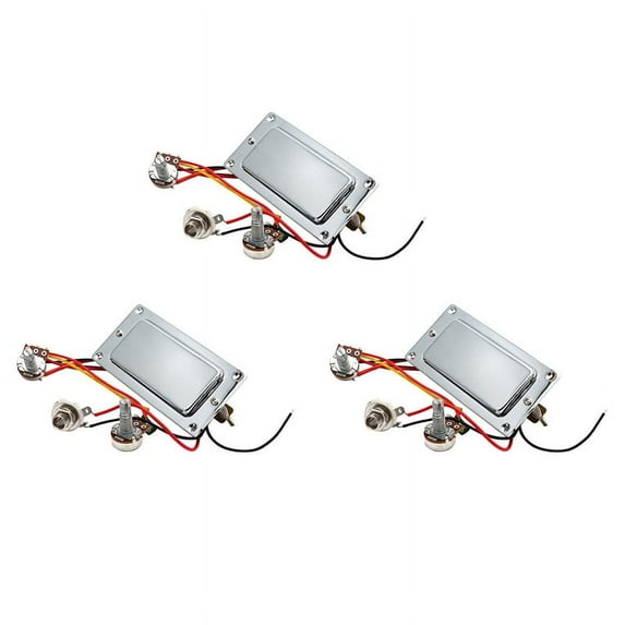 3X Electric Guitar Prewired Double Coil Humbucker Guitar Pickup Harness Kit with 500K Potentiometer Volume Tone Pots