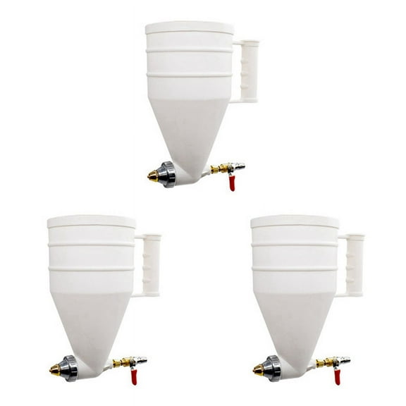 3X Exterior Wall Building Paint, Real Stone Paint, Plastic Coated Sprayer Cement Mortar Sprayer Latex Paint,3 x ,White