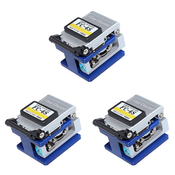 3X FC-6S Fiber Cleaver Stripping Cutter Tools Fiber Optic Cable Cutter Cold Contact Dedicated FTTH Tool,3 * Fiber Cleaver,blue