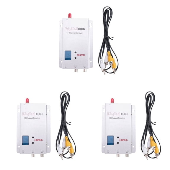 3X FPV 1.2G 1.3G VRX Receiver 12CH Digital Display for Long Range FPV Drone RC Model
