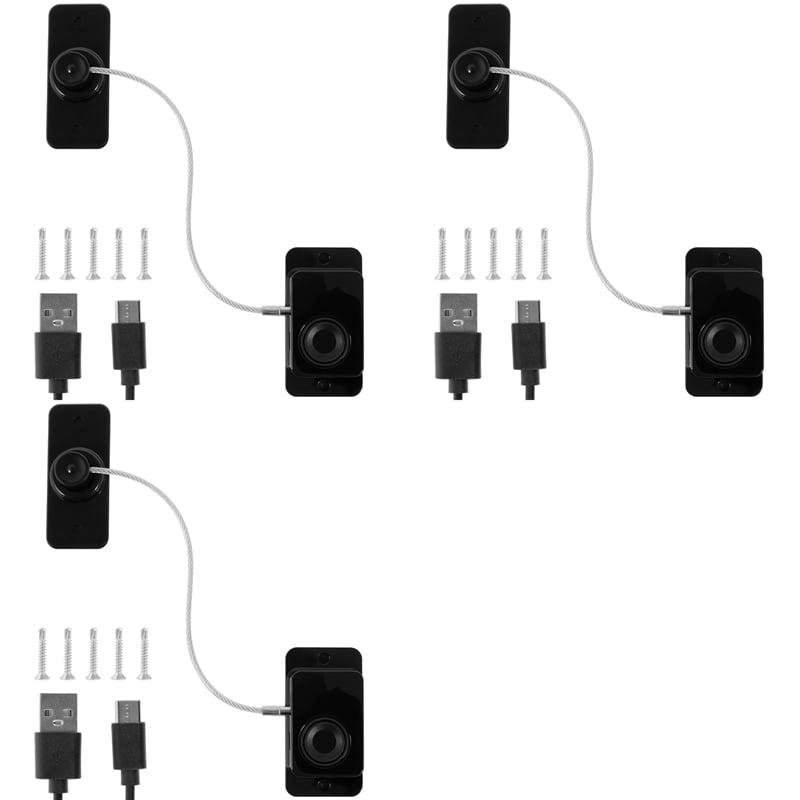 3X Fingerprint Fridge Lock, Refrigerator Safety Lock, Intelligent Cabinet Lock for Drawers, Dishwasher