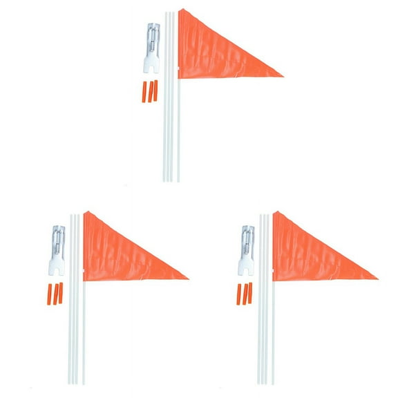 3X Flag with Pole,6 Foot Adjustable High Visibility Bike Flag, Brightly Colored Waterproof Flag for Kids