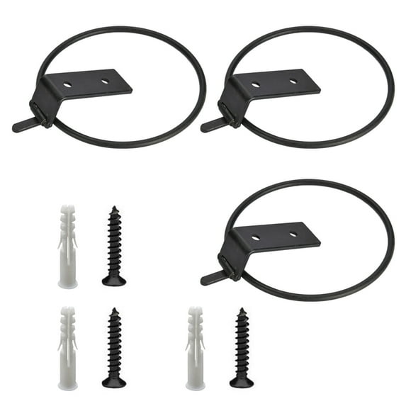 3X Flower Pot Rack, 3X Screws, 3X Expansion Tube Clearance! Flowerpot Holder Ring 4 Inch Wall Mounted Flower Pot Hangers Metal Stand Hanging Bracket Basket Hook