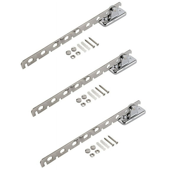 3X Folding Wall Mounted Clothes Hanger, Clothes Hook with Swing Arm Holder Clothing Hanging System, (8 Holes)